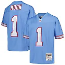 Zennovawear Youth Houston Oilers Warren Moon Mitchell & Ness Light Blue Gridiron Classics 1993 Retired Player Legacy Jersey