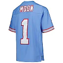 Zennovawear Youth Houston Oilers Warren Moon Mitchell & Ness Light Blue Gridiron Classics 1993 Retired Player Legacy Jersey