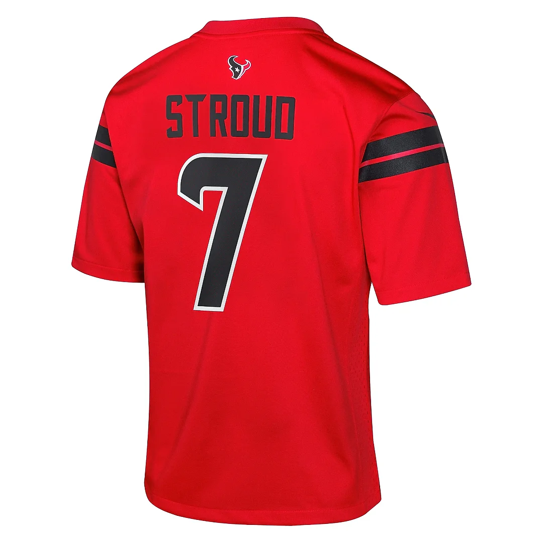 Zennovawear Youth Houston Texans C.J. Stroud Red Alternate Game Jersey