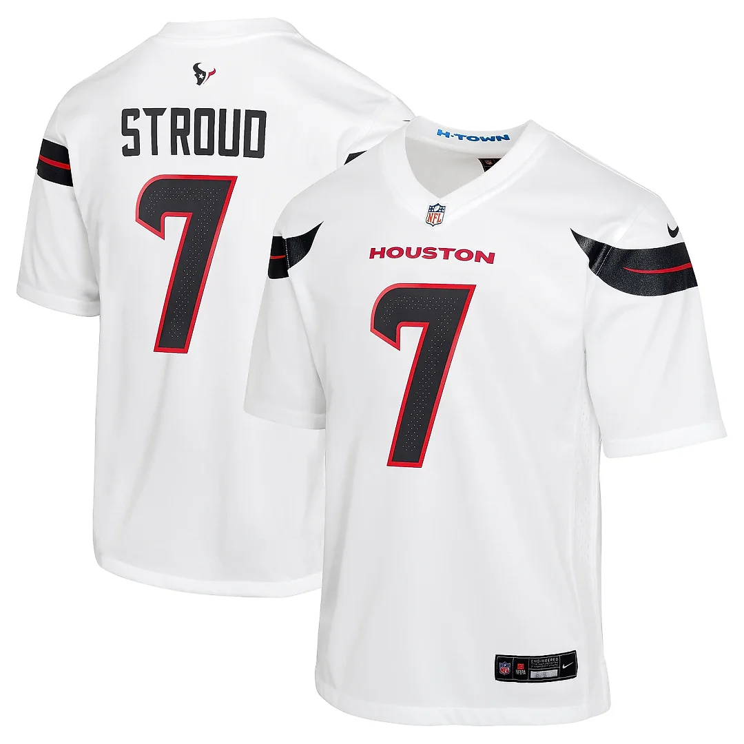 Zennovawear Youth Houston Texans C.J. Stroud White Game Jersey