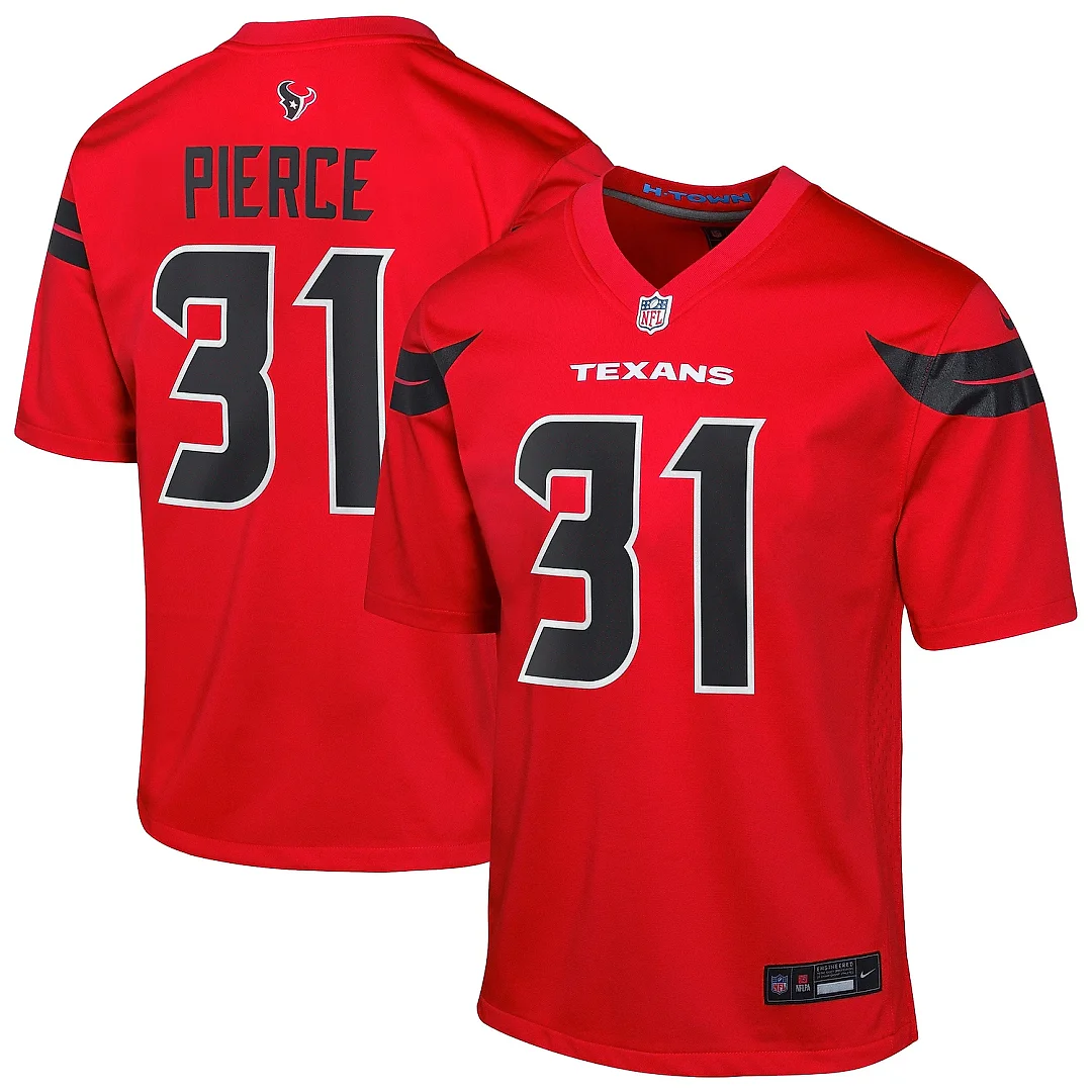 Zennovawear Youth Houston Texans Dameon Pierce Red Alternate Game Jersey