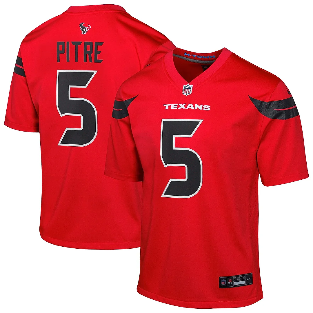 Zennovawear Youth Houston Texans Jalen Pitre Red Alternate Game Jersey
