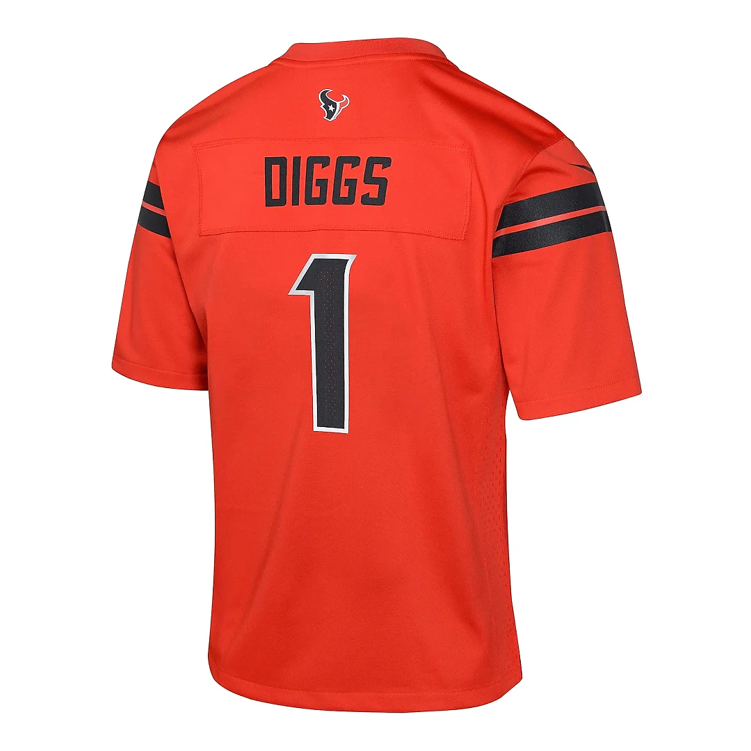 Zennovawear Youth Houston Texans Stefon Diggs Red Alternate Player Game Jersey