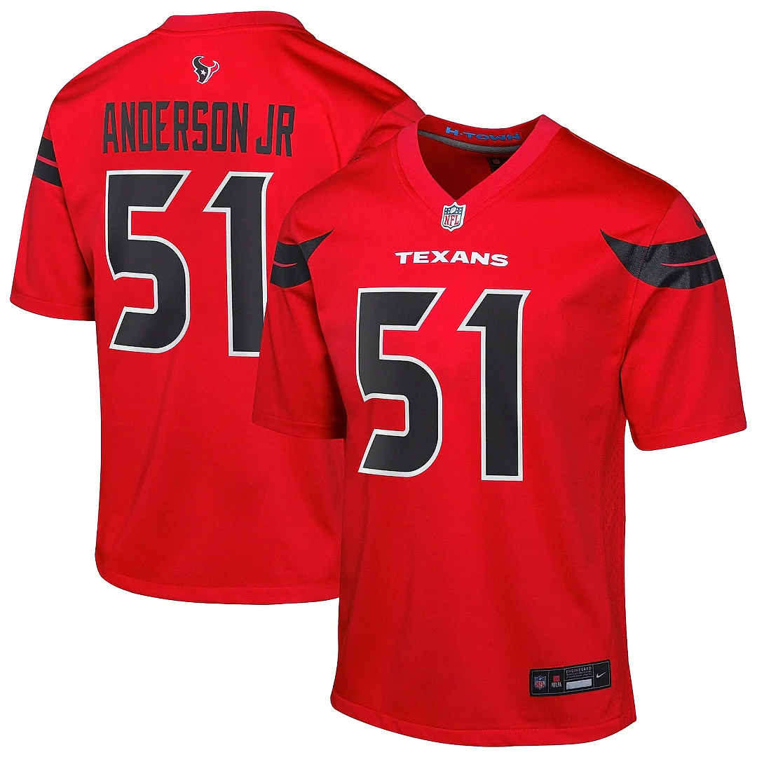 Zennovawear Youth Houston Texans Will Anderson Jr. Red Alternate Game Jersey