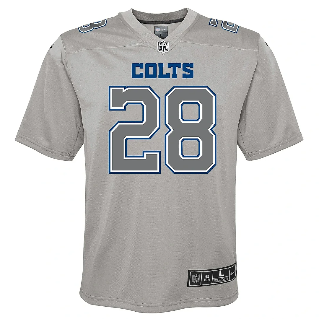 Zennovawear Youth Indianapolis Colts Jonathan Taylor Gray Atmosphere Game Jersey