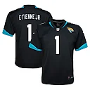 Zennovawear Youth Jacksonville Jaguars Travis Etienne Black Alternate Player Game Jersey