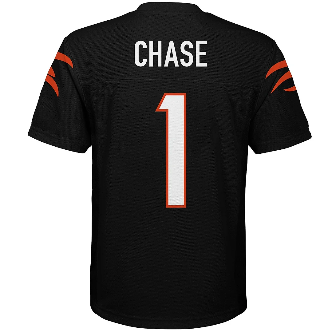 Zennovawear Ja'Marr Chase Cincinnati Bengals Youth Replica Jersey - Black