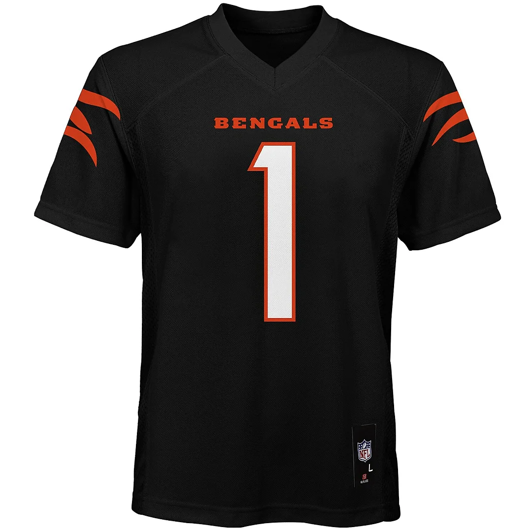Zennovawear Ja'Marr Chase Cincinnati Bengals Youth Replica Jersey - Black