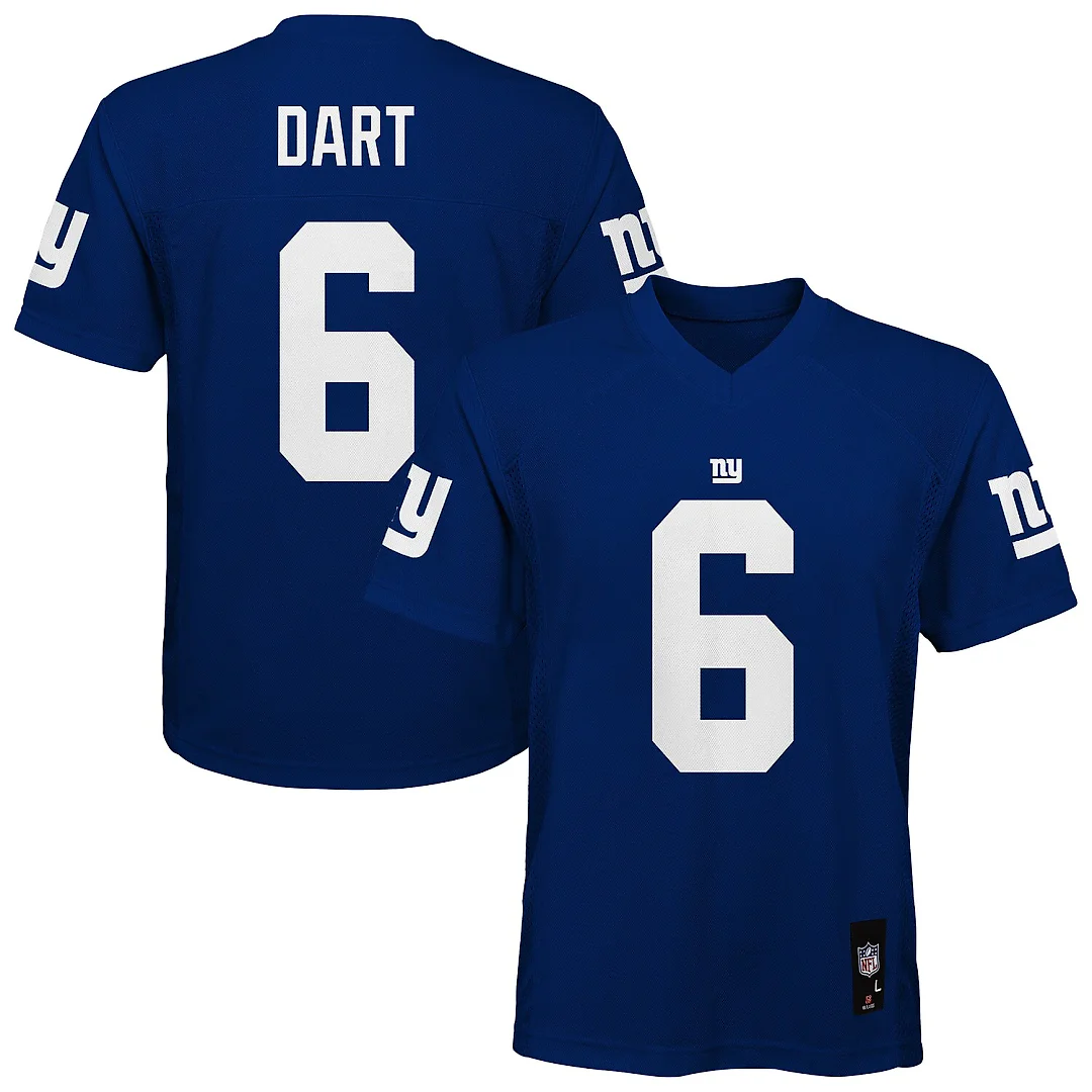 Zennovawear Jaxson Dart New York Giants Youth Replica Jersey - Royal