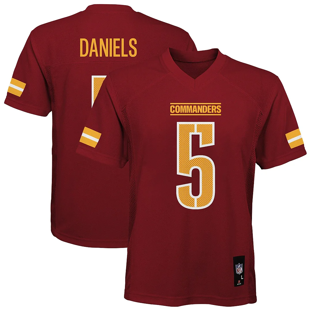 Zennovawear Jayden Daniels Washington Commanders Youth Replica Jersey - Burgundy