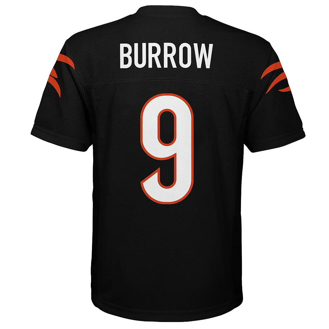 Zennovawear Joe Burrow Cincinnati Bengals Youth Replica Jersey - Black