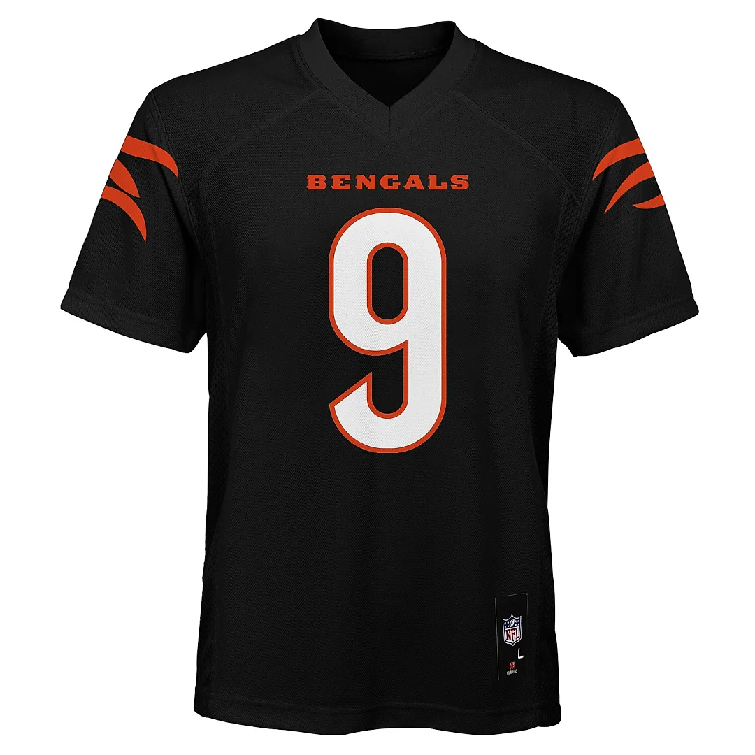 Zennovawear Joe Burrow Cincinnati Bengals Youth Replica Jersey - Black