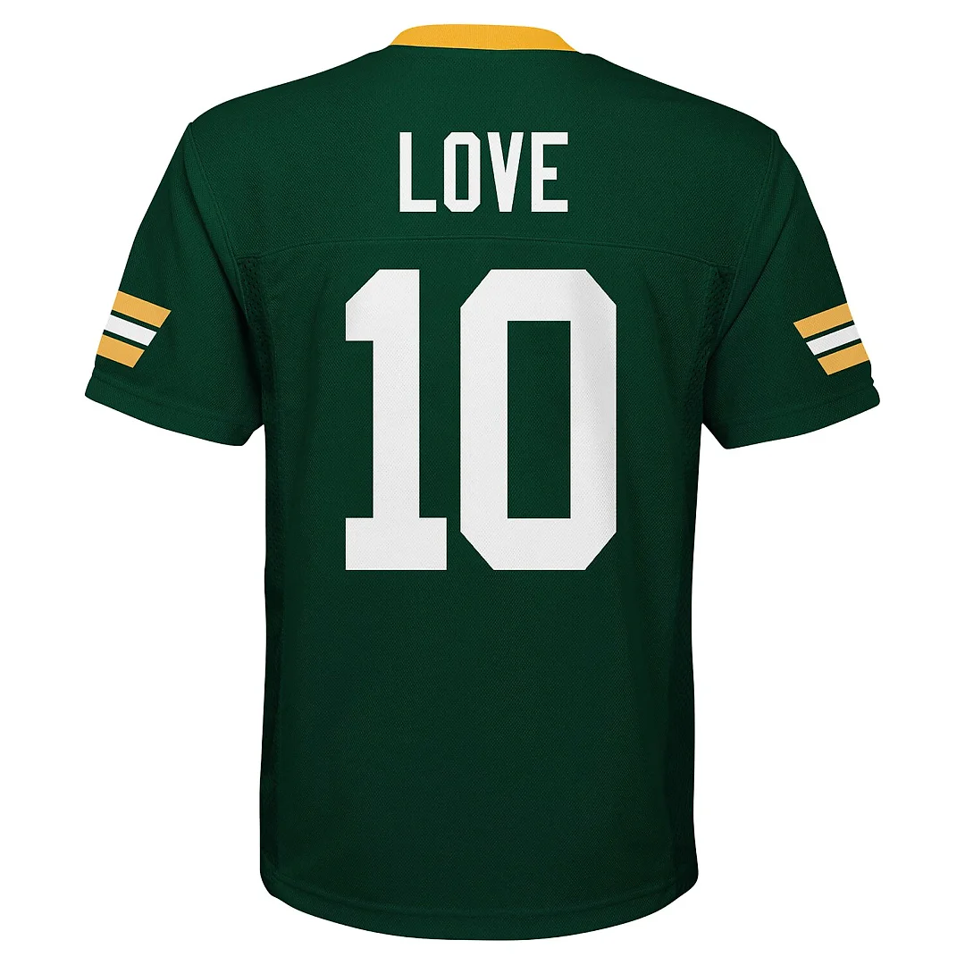 Zennovawear Jordan Love Green Bay Packers Youth Replica Jersey - Green