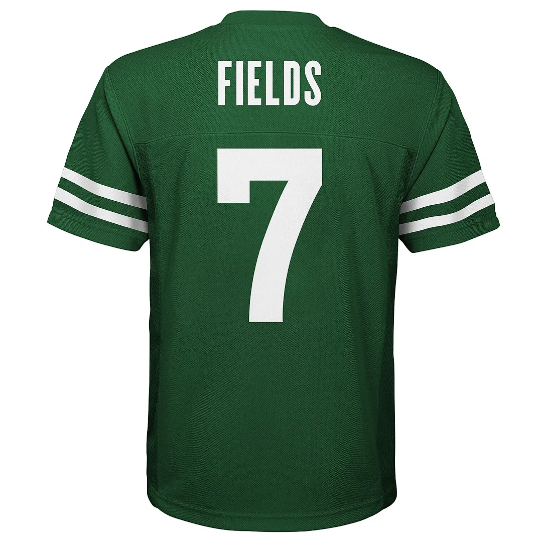 Zennovawear Justin Fields New York Jets Youth Replica Jersey - Green