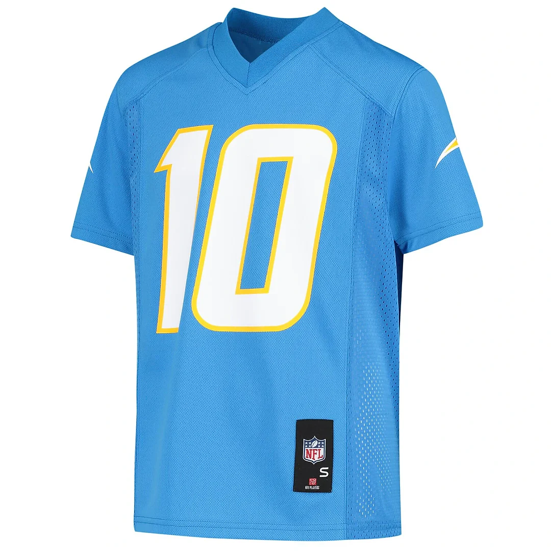 Zennovawear Justin Herbert Los Angeles Chargers Youth Replica Jersey - Powder Blue
