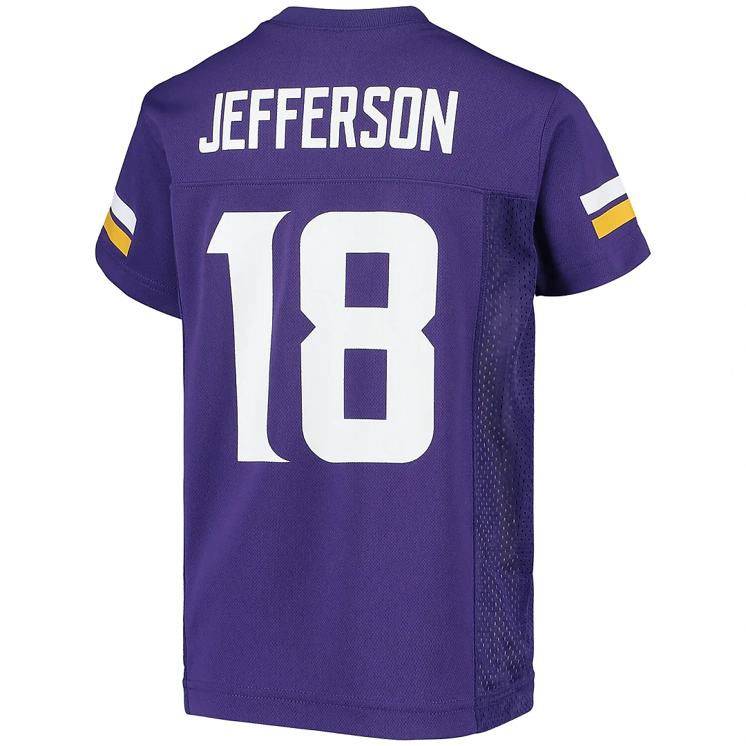Zennovawear Justin Jefferson Minnesota Vikings Youth Replica Jersey - Purple