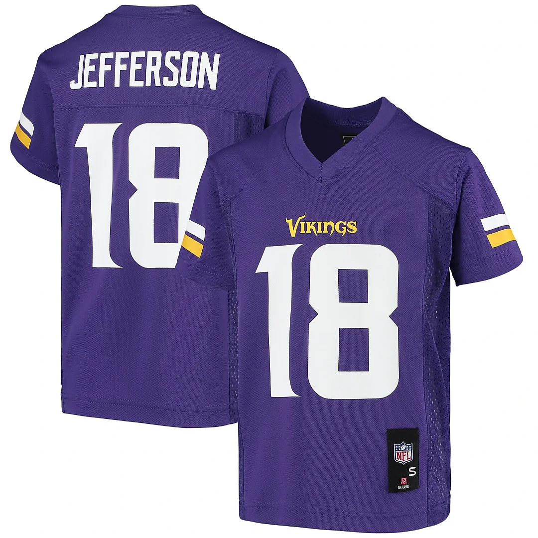 Zennovawear Justin Jefferson Minnesota Vikings Youth Replica Jersey - Purple