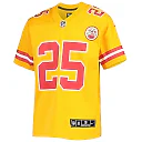 Zennovawear Youth Kansas City Chiefs Clyde Edwards-Helaire Gold Inverted Team Game Jersey