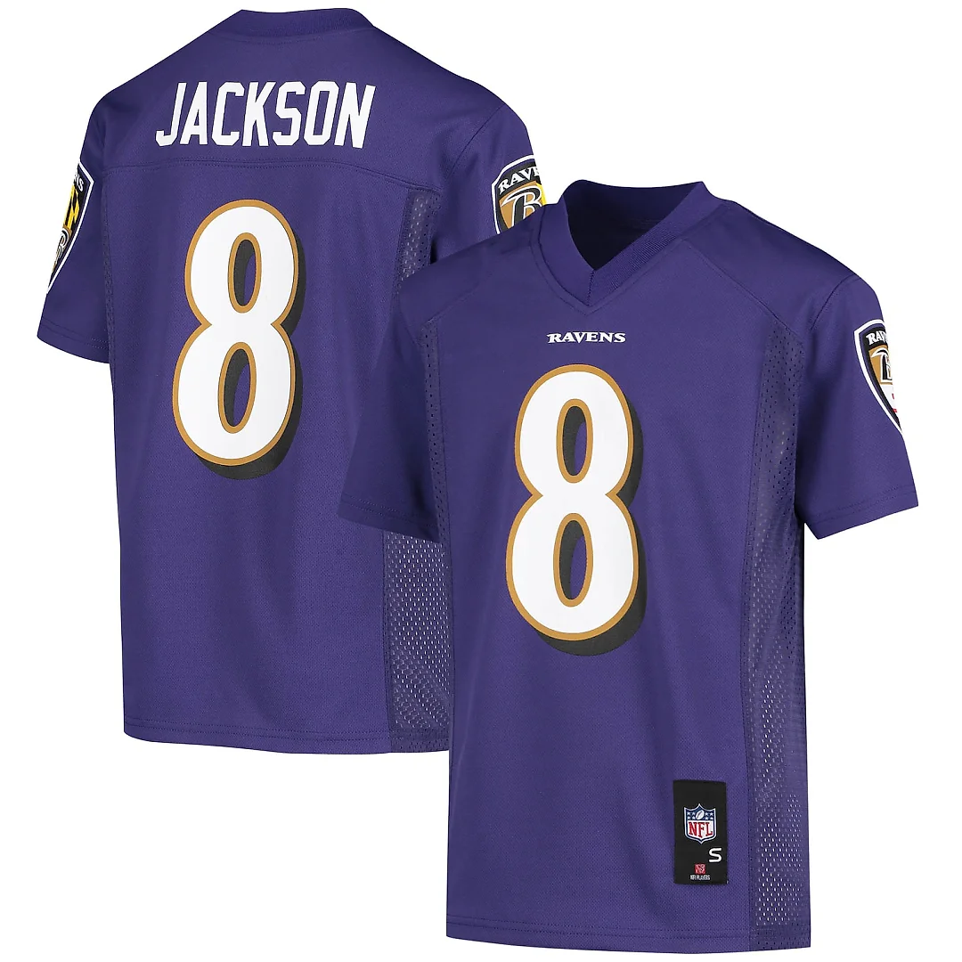 Zennovawear Lamar Jackson Baltimore Ravens Youth Replica Jersey - Purple