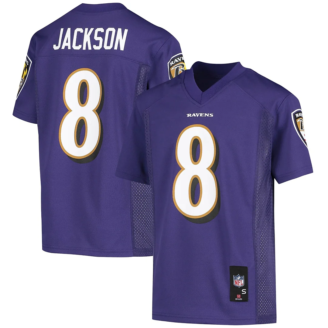 Zennovawear Lamar Jackson Baltimore Ravens Youth Replica Jersey - Purple