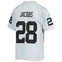 Zennovawear Youth Las Vegas Raiders Josh Jacobs Silver Inverted Team Game Jersey