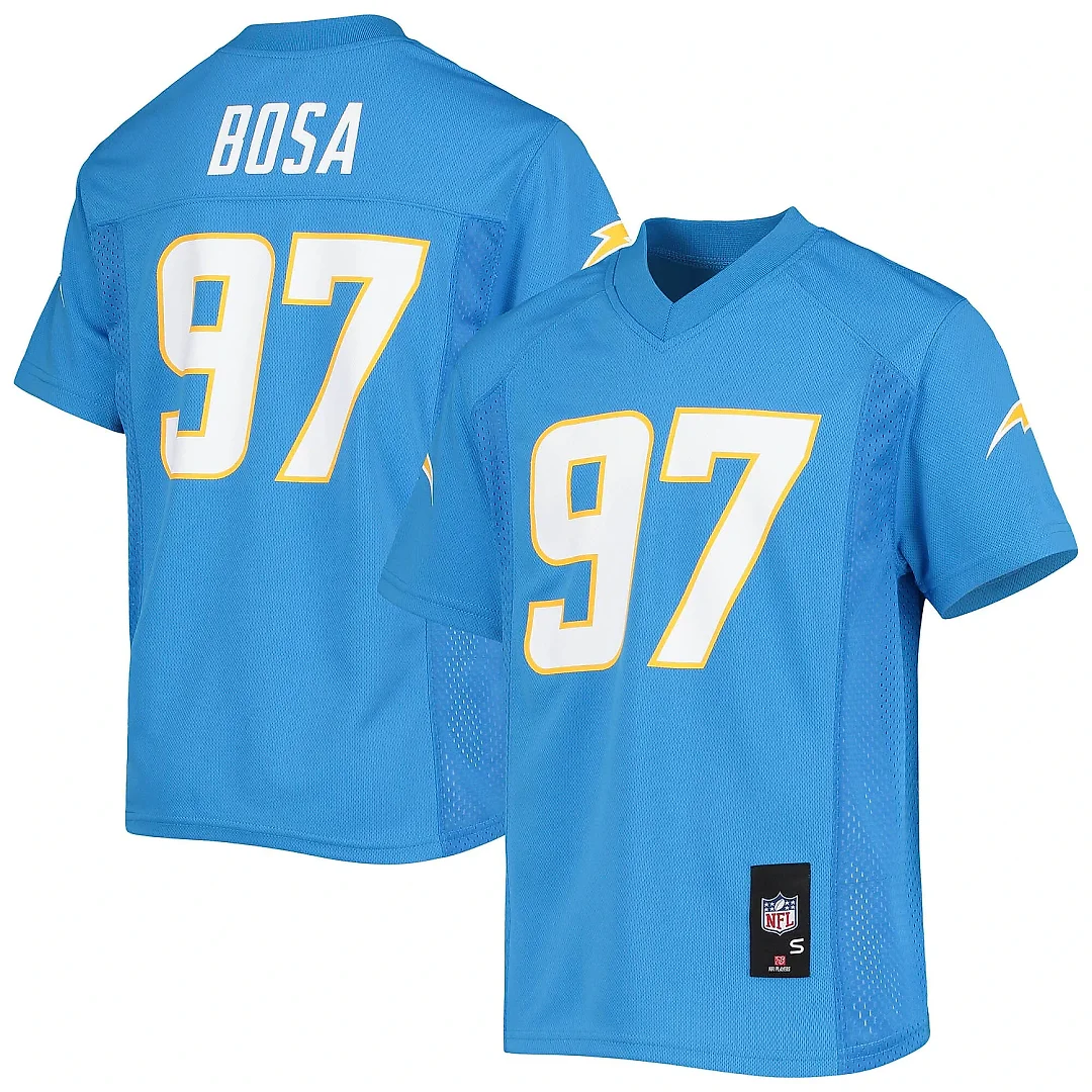 Zennovawear Youth Los Angeles Chargers Joey Bosa Powder Blue Player Jersey