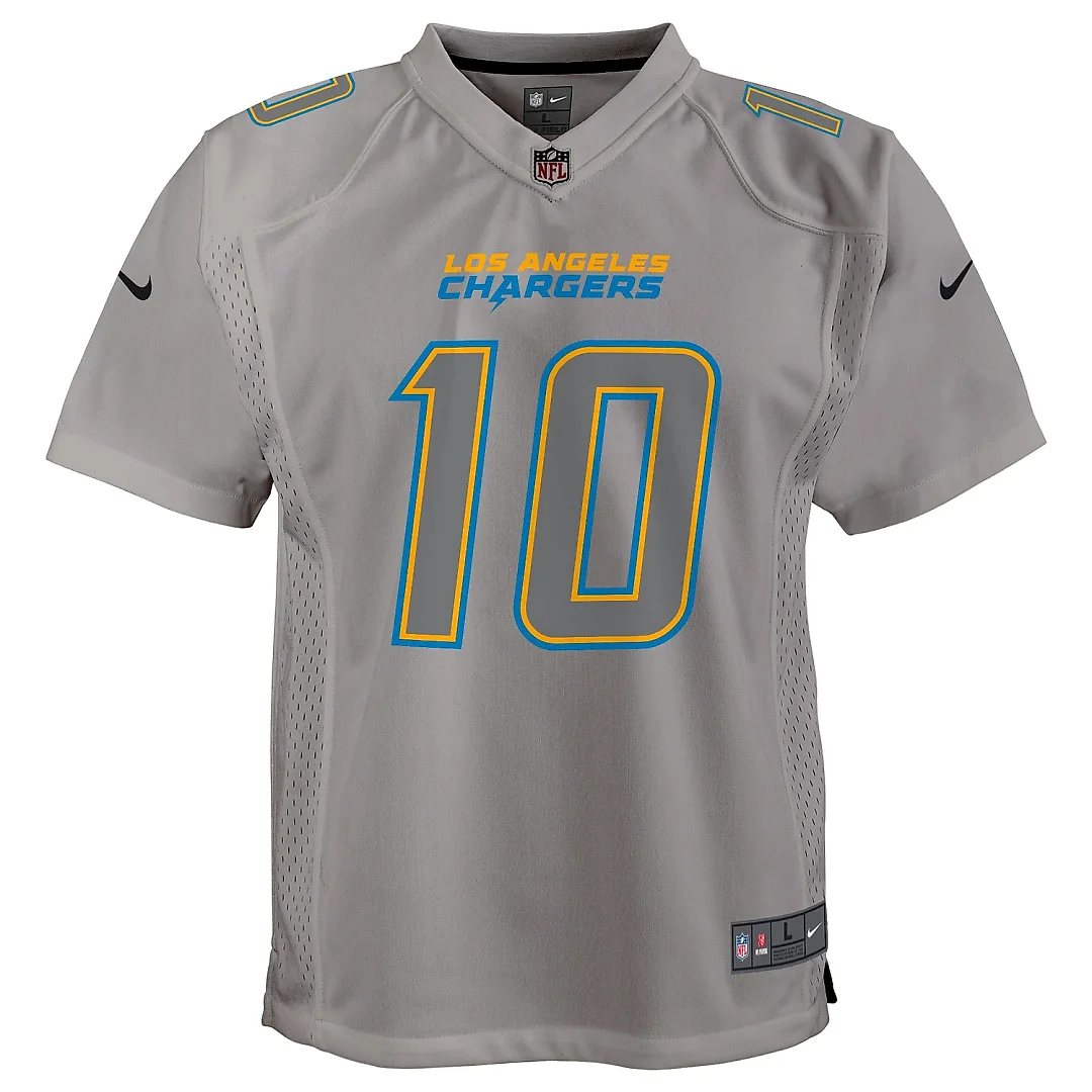 Zennovawear Youth Los Angeles Chargers Justin Herbert Gray Atmosphere Game Jersey