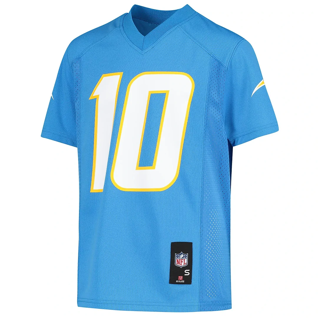 Zennovawear Youth Los Angeles Chargers Justin Herbert Powder Blue Player Jersey