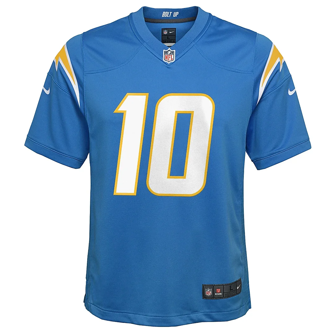 Zennovawear Youth Los Angeles Chargers Justin Herbert Powder Blue Game Jersey