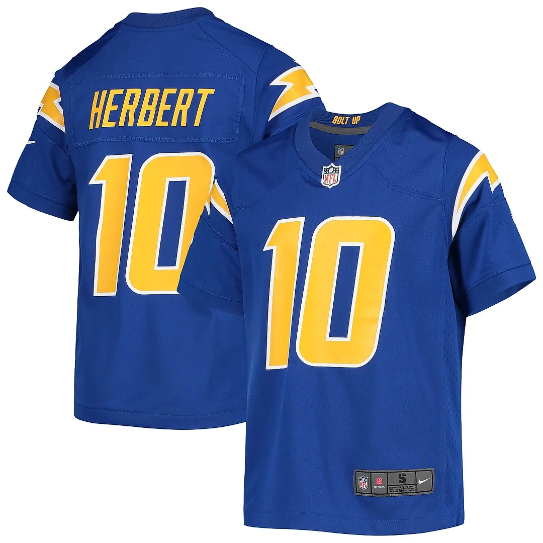 Zennovawear Youth Los Angeles Chargers Justin Herbert Royal Game Jersey