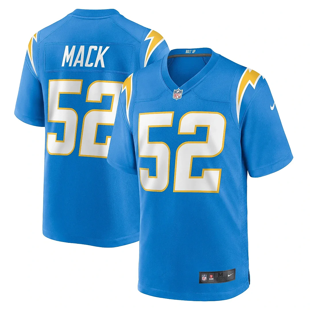 Zennovawear Youth Los Angeles Chargers Khalil Mack Powder Blue Game Jersey