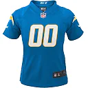 Zennovawear Youth Los Angeles Chargers Powder Blue Custom Game Jersey