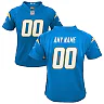 Zennovawear Youth Los Angeles Chargers Powder Blue Custom Game Jersey