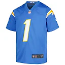 Zennovawear Youth Los Angeles Chargers Quentin Johnston Powder Blue Game Jersey
