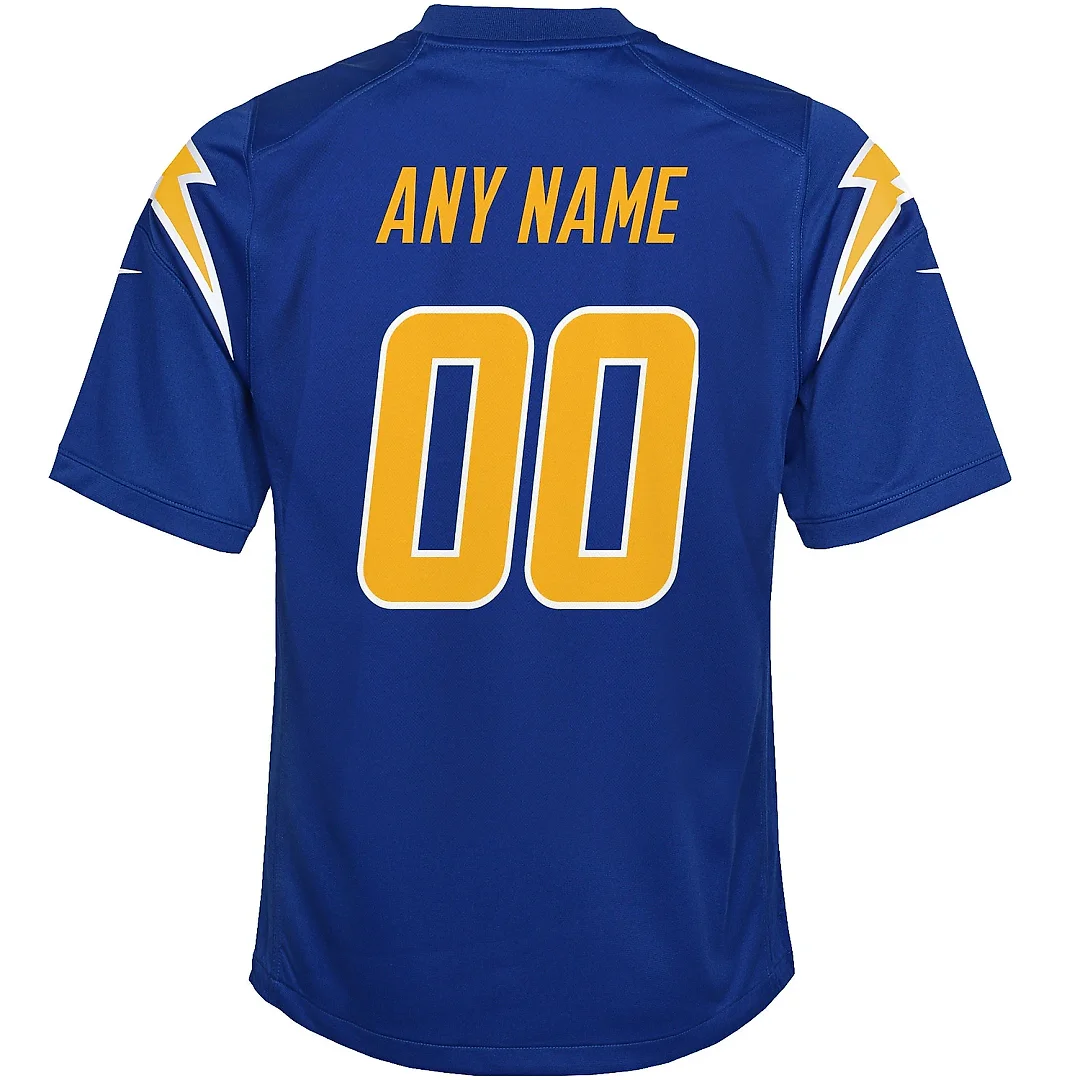 Zennovawear Youth Los Angeles Chargers Royal Alternate Custom Game Jersey