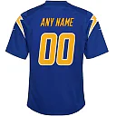 Zennovawear Youth Los Angeles Chargers Royal Alternate Custom Game Jersey