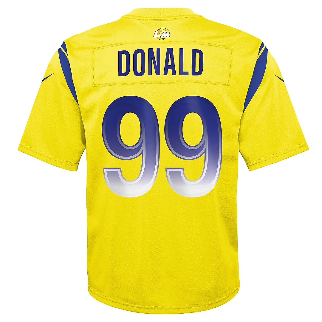 Zennovawear Youth Los Angeles Rams Aaron Donald Gold Inverted Game Jersey