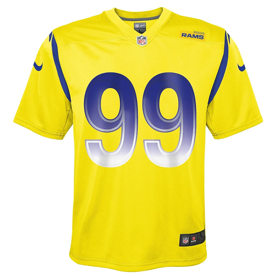 Zennovawear Youth Los Angeles Rams Aaron Donald Gold Inverted Game Jersey