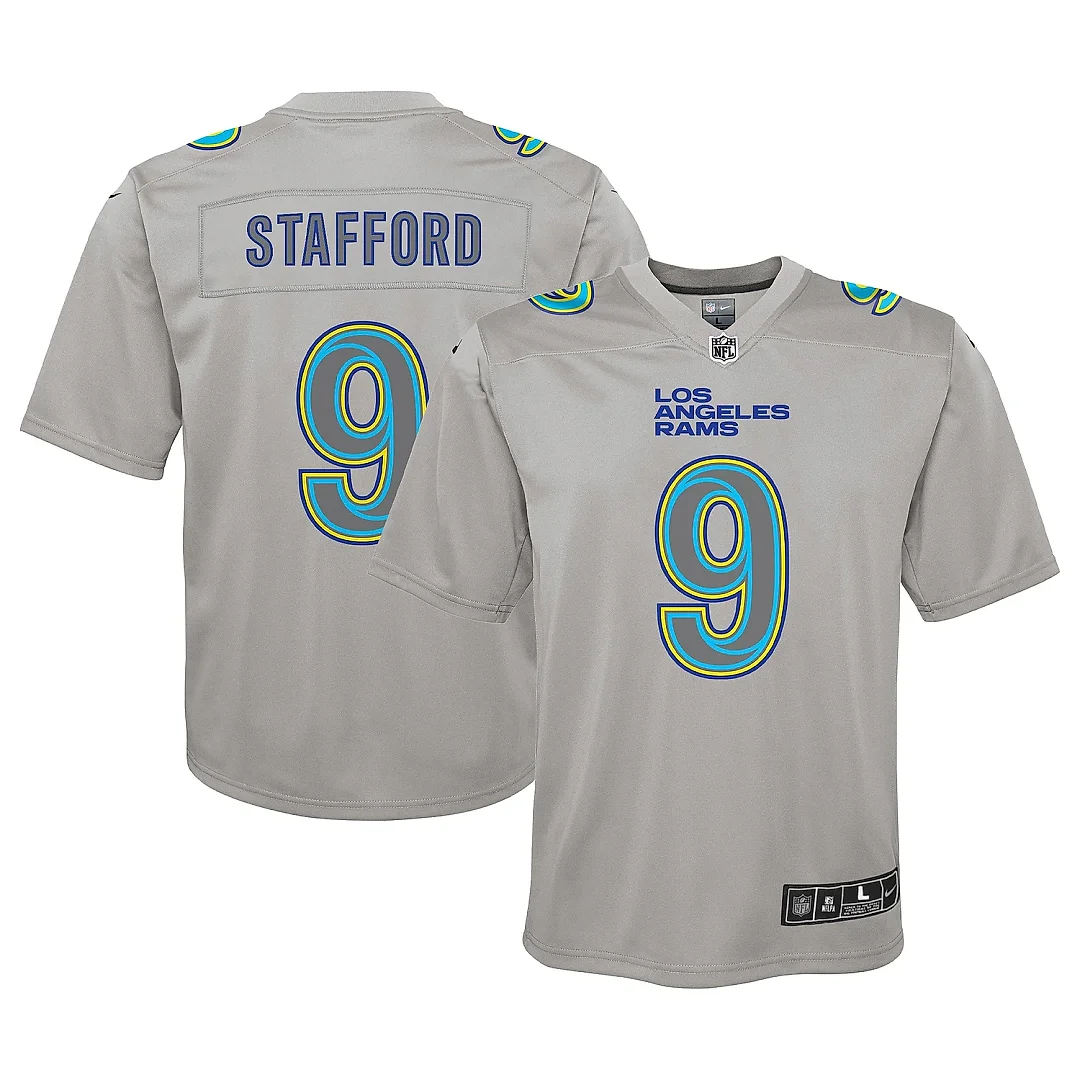 Zennovawear Youth Los Angeles Rams Matthew Stafford Gray Atmosphere Game Jersey