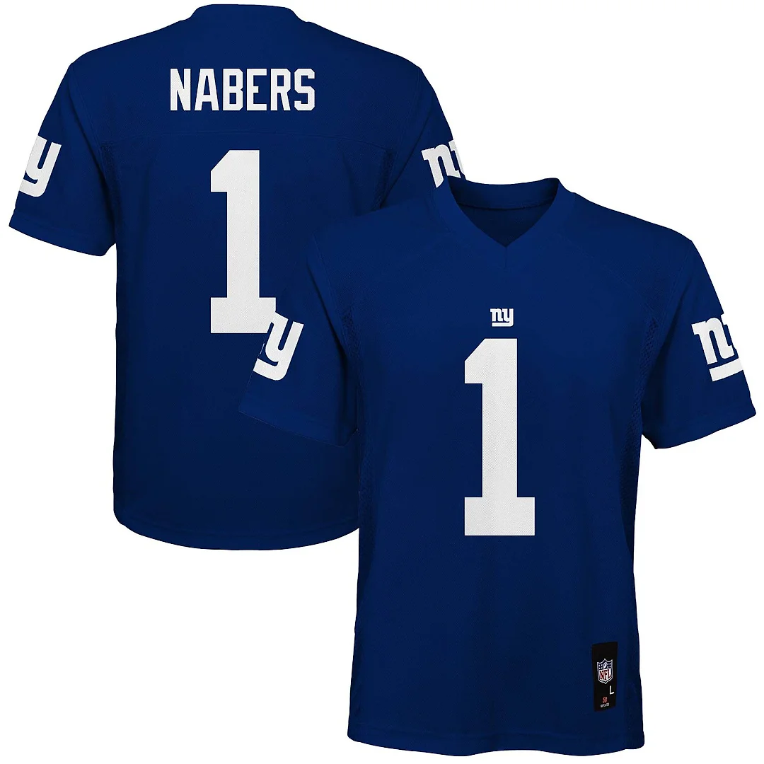 Zennovawear Malik Nabers New York Giants Youth Replica Jersey - Royal