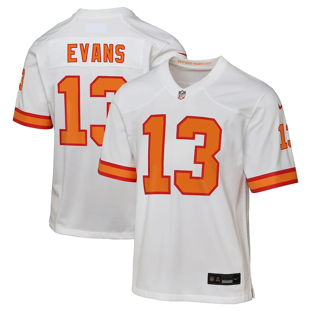 Zennovawear Mike Evans '76 Tampa Bay Buccaneers Youth Game Jersey - White