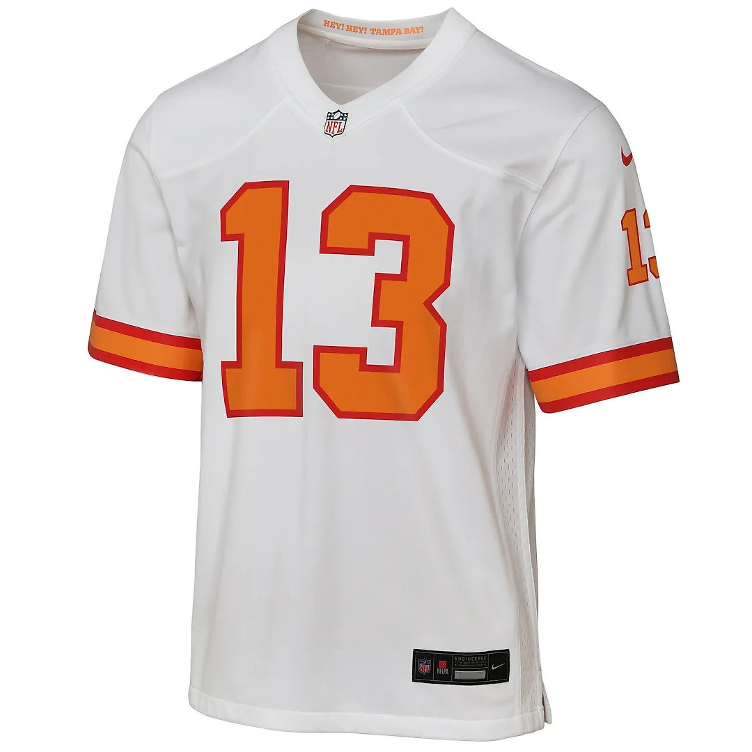 Zennovawear Mike Evans '76 Tampa Bay Buccaneers Youth Game Jersey - White
