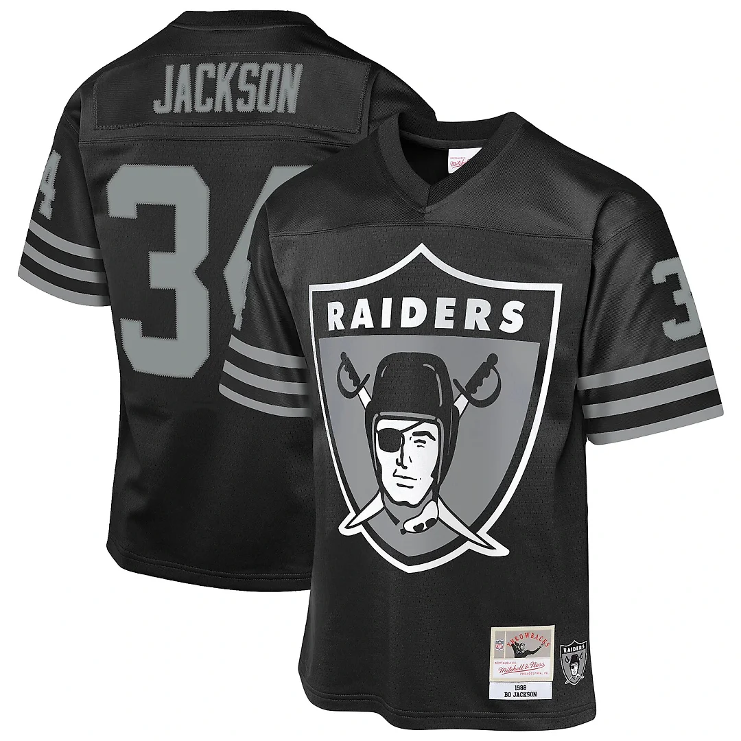 Zennovawear Bo Jackson Las Vegas Raiders Youth 1988 Throwback Fashion Jersey - Black