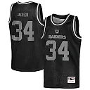 Zennovawear Bo Jackson Las Vegas Raiders Youth Retired Player NFL Basketball Fashion Jersey - Black