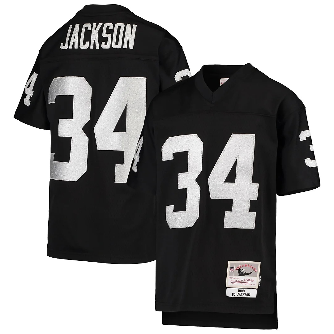 Zennovawear Bo Jackson Las Vegas Raiders Youth 1988 Legacy Retired Player Jersey - Black