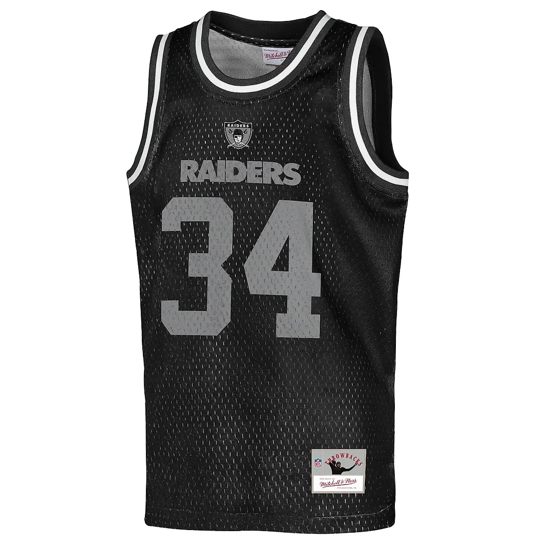 Zennovawear Bo Jackson Las Vegas Raiders Youth Retired Player NFL Basketball Fashion Jersey - Black