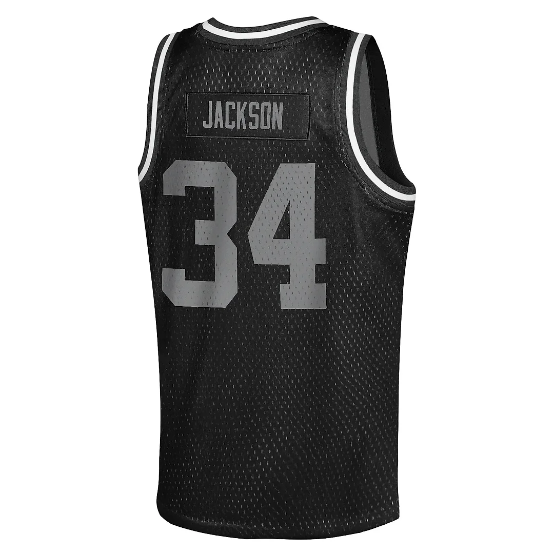 Zennovawear Bo Jackson Las Vegas Raiders Youth Retired Player NFL Basketball Fashion Jersey - Black