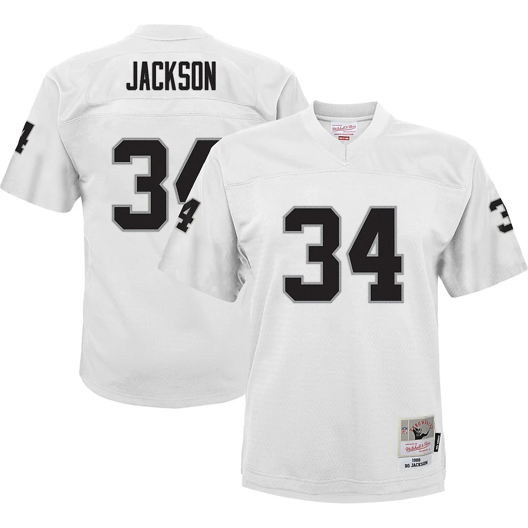 Zennovawear Bo Jackson Las Vegas Raiders Youth 1988 Retired Player Legacy Jersey - White