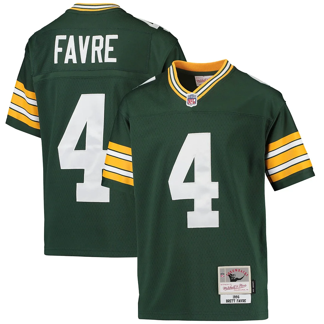 Zennovawear Brett Favre Green Bay Packers Youth 1996 Retired Player Legacy Jersey - Green