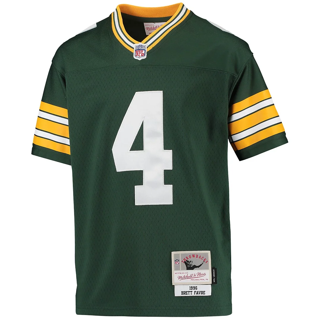 Zennovawear Brett Favre Green Bay Packers Youth 1996 Retired Player Legacy Jersey - Green